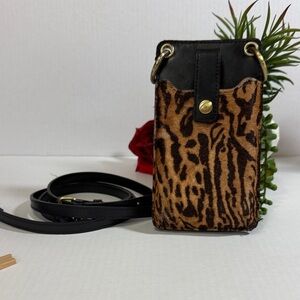 Patricia Nash Animal Print and Black Crossbody Bag